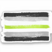 GEDANKENSTEIN PRIDE FLAG AUFKLEBER (Vorderseite)