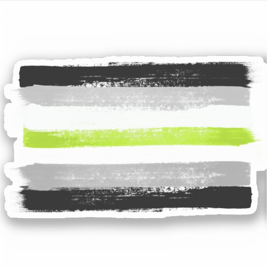 GEDANKENSTEIN PRIDE FLAG AUFKLEBER (Vorderseite)