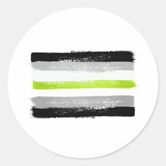 GEDANKENSTEIN PRIDE FLAG RUNDER AUFKLEBER (Vorderseite)