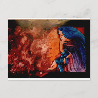 Gedankenverloren Postkarte