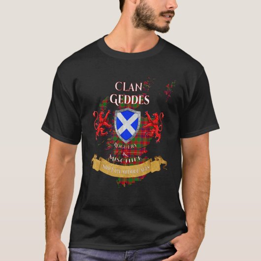 Geddes Scottish Family Clan Middle Ages Mischief T-Shirt (Vorderseite)