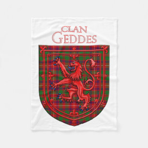 Geddes Tartan Kariert Lion Rampant Fleecedecke