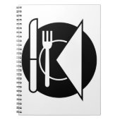 Gedeck-gewundenes Notizbuch Notizblock (Vorderseite)