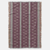 Gedecke Kuscheldecke mit Strickmuster in Burgundro Decke (Vorderseite Vertikal)