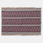 Gedecke Kuscheldecke mit Strickmuster in Burgundro Decke (Vorderseite)