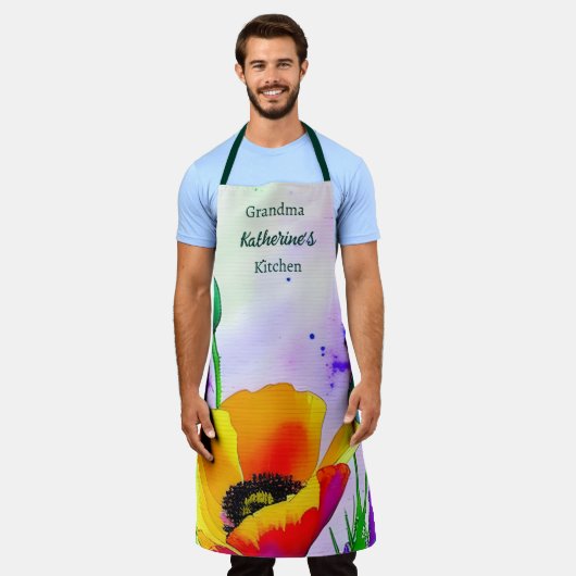 Gedeckte Blüten Schürze (Getragen)