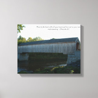 Gedeckte Brücke auf Leinwand