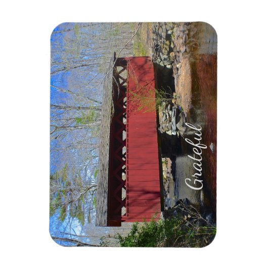 Gedeckte Brücke Dankbarkeit Magnet (Vertikal)