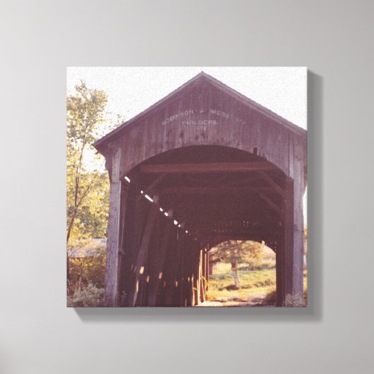 Gedeckte Brücke Leinwanddruck (Vorderseite)