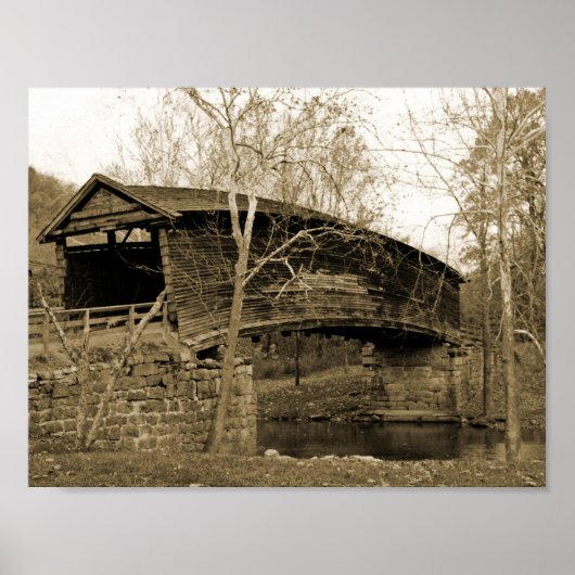 Gedeckte Brücke Poster (Vorne)