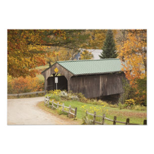 Gedeckte Brücke, Vermont, USA Fotodruck