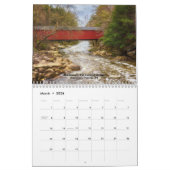 Gedeckte Brücken des US-Kalenders Kalender (Mär 2026)