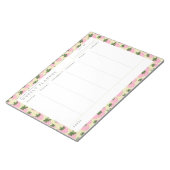 Gedeckte Erdbeeren (Creme) Wochenplaner Notizblock (angewinkelt)