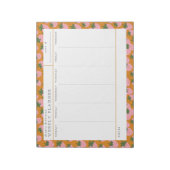 Gedeckte Erdbeeren (Orange) Wochenplaner Notizblock (Rotiert)