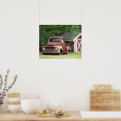 Gedeckte Erinnerungen - Der alte rote LKW - Poster (Küche)