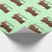 Gedeckte heraus Dackeln Geschenkpapier (Ecke)