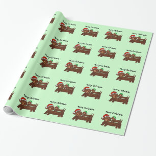 Gedeckte heraus Dackeln Geschenkpapier