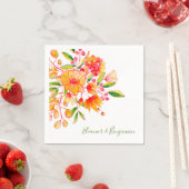 Gedeckte Hochzeit in Rosa und Orange Serviette (Beispiel)