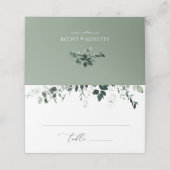 Gedeckte Hochzeitsfeige Platzkarte (Außenseite Aufgefaltet)