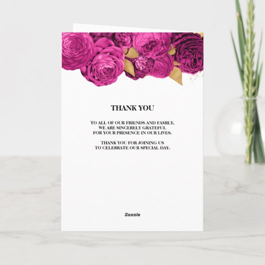 Gedeckte Hochzeitskalender für Rosa und Gold Programm (Rückseite)