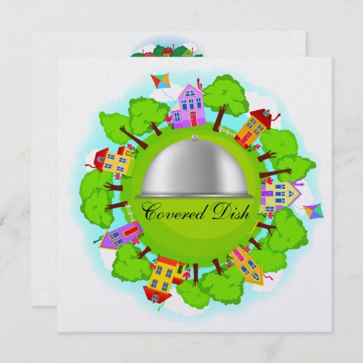 Gedeckte Speisen - Nachbarschaftsereignis - SRF Einladung (Vorne/Hinten)