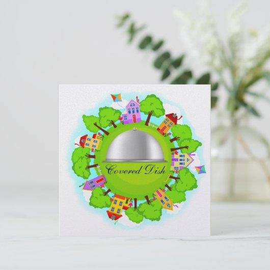 Gedeckte Speisen - Nachbarschaftsereignis - SRF Einladung (Stehend Vorderseite)