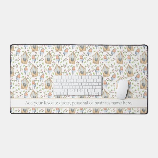 Gedeckte Vögel und Muster für Vogelhütten Schreibtischunterlage (Tastatur & Maus)