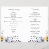 Gedeckte Wildblumen für Hochzeiten Flyer (Hinten)