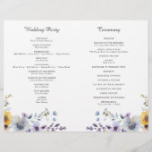 Gedeckte Wildblumen für Hochzeiten Flyer (Hinten)