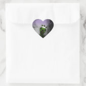 Gedeckter Drache Herz-Aufkleber (Tasche)
