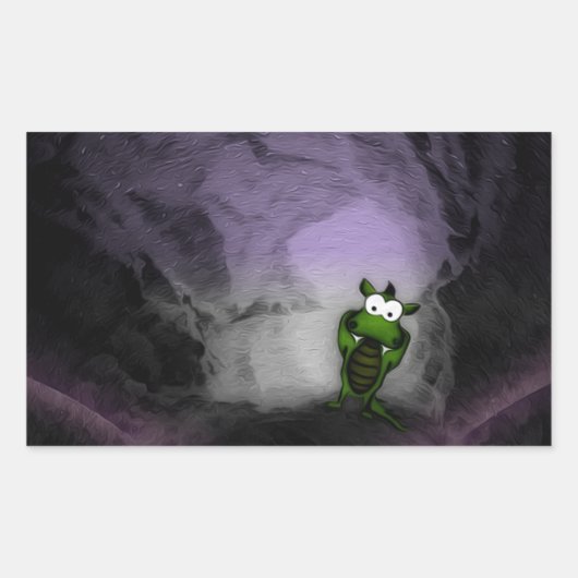 Gedeckter Drache Rechteckiger Aufkleber (Vorderseite)