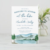 Gedeckter See Bachelorette Einladung (Stehend Vorderseite)