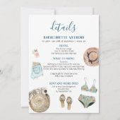 Gedeckter See Bachelorette Einladung (Rückseite)