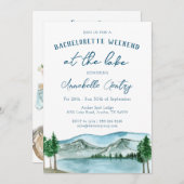 Gedeckter See Bachelorette Einladung (Vorne/Hinten)