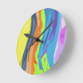 Gedeckter Wasserfall Runde Wanduhr (Winkel)