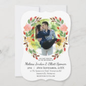 Gedeckter Wasserfarbenkreuzter Frühjahr-Foto Einladung (Vorderseite)