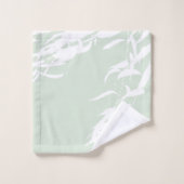 Gedecktes Grün der wild lebenden Silhouette Badhandtuch Set (Waschlappen)