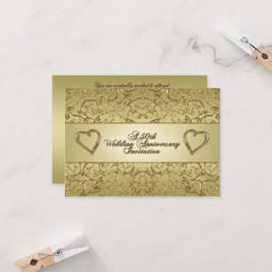 Gedeihen Golden 50. Hochzeitstag Einladung