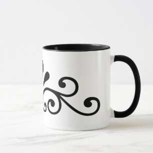 Gedeihen schwarzes Design Tasse