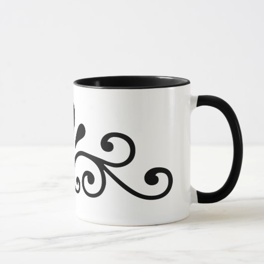 Gedeihen schwarzes Design Tasse (Rechts)