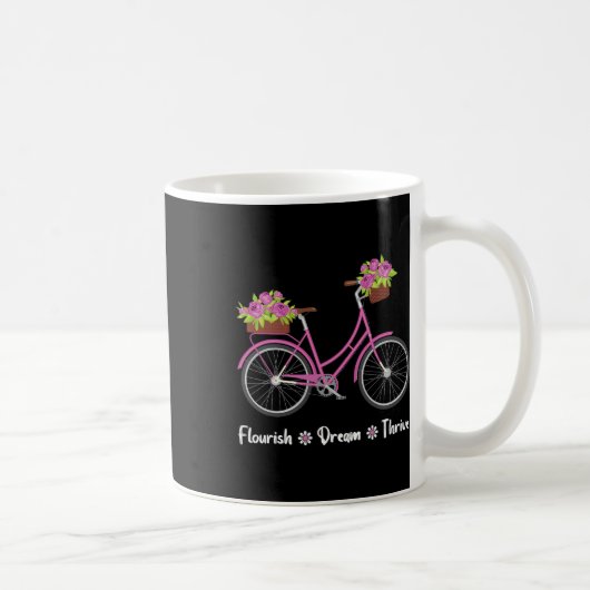 Gedeihen Traum Erfolgreich Blumen Fahrrad Subtil 8 Kaffeetasse (Rechts)