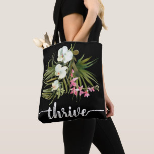 Gedeihen Tropische Strandgrünfläche Rosa Blumen Sc Tasche