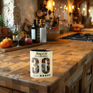 Gedeihend mit 30 Foto-Collage-Tasse - Benutzerdefi Zweifarbige Tasse