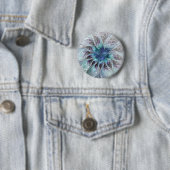 Gedeihende abstrakte moderne fraktale Blume mit Bl Button (Beispiel)