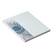 Gedeihende abstrakte moderne fraktale Blume mit Bl Notizblock (angewinkelt)