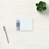 Gedeihende abstrakte moderne fraktale Blume mit Bl Post-it Klebezettel (Büro)