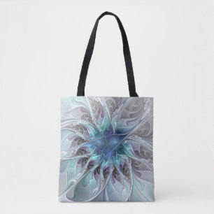 Gedeihende abstrakte moderne fraktale Blume mit Bl Tasche