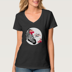 Gedeihendes Lustiges Zebra T-Shirt