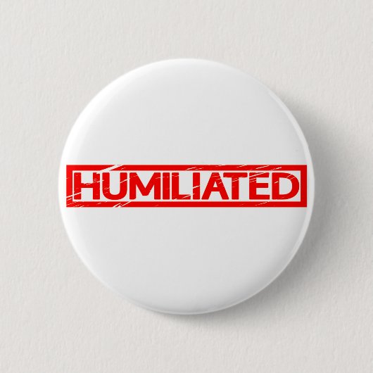 Gedemütigte Briefmarke Button (Vorderseite)