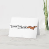 Gedemütigte Dackel-Weihnachtskarte Feiertagskarte (Rückseite)